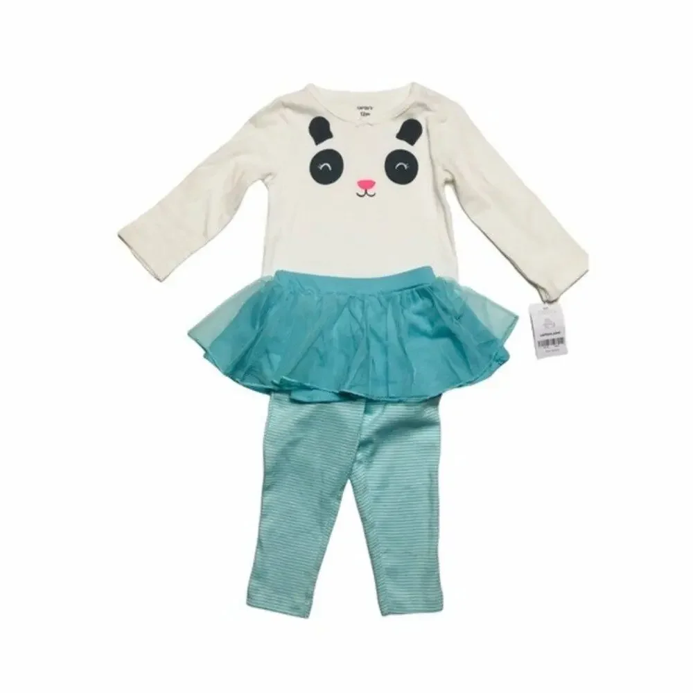 Carter's Baby Girl Legging & Long Sleeve Top Matching Set Sz 12 M